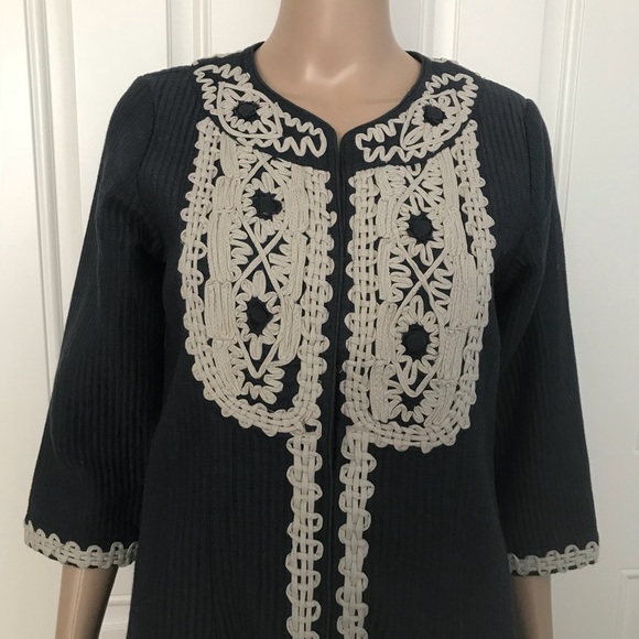 Quilted Embroidered Soft Cotton Jacket Boho - Picture 1 of 8
